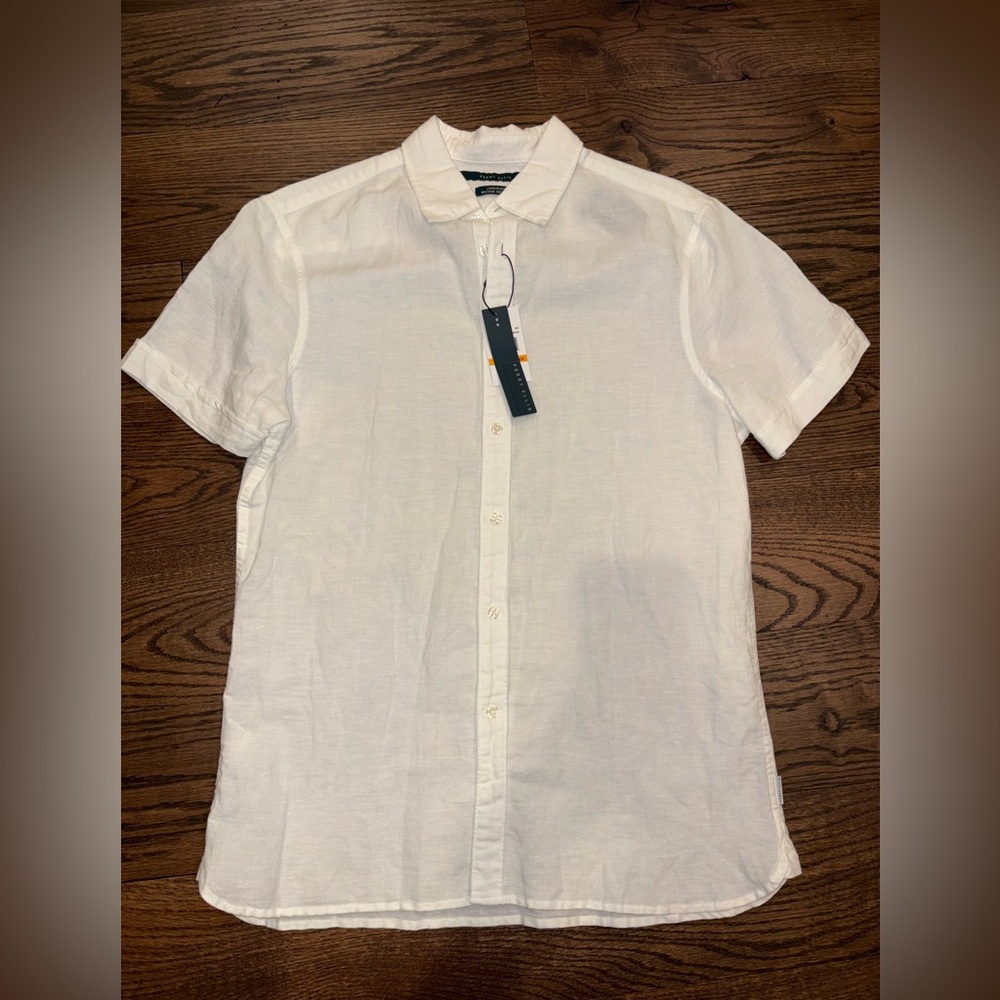 NWT Perry Ellis Linen Shirt